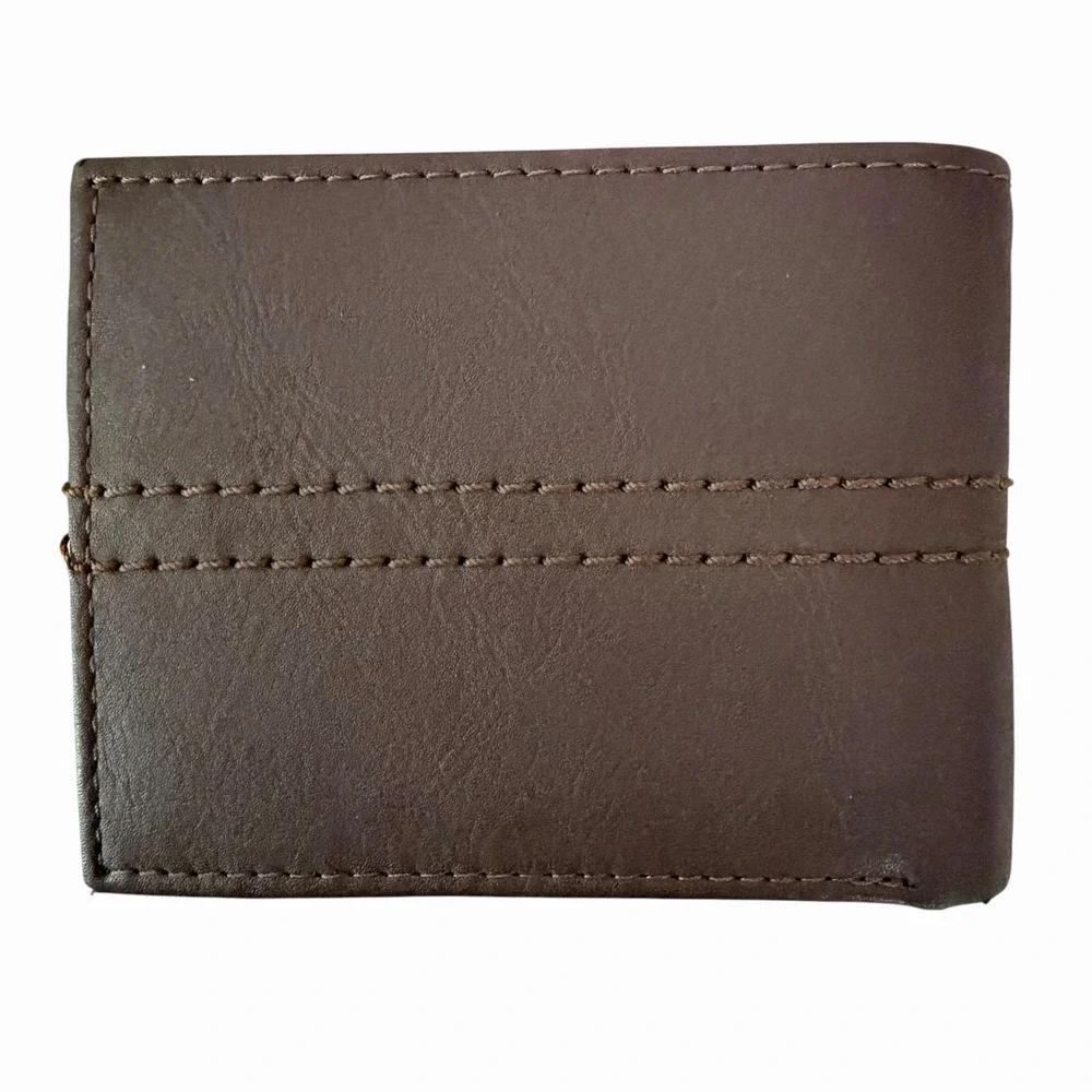 Columbia Men's Brown Leather Bifold Wallet RFID Credit Cards ID Minimalist